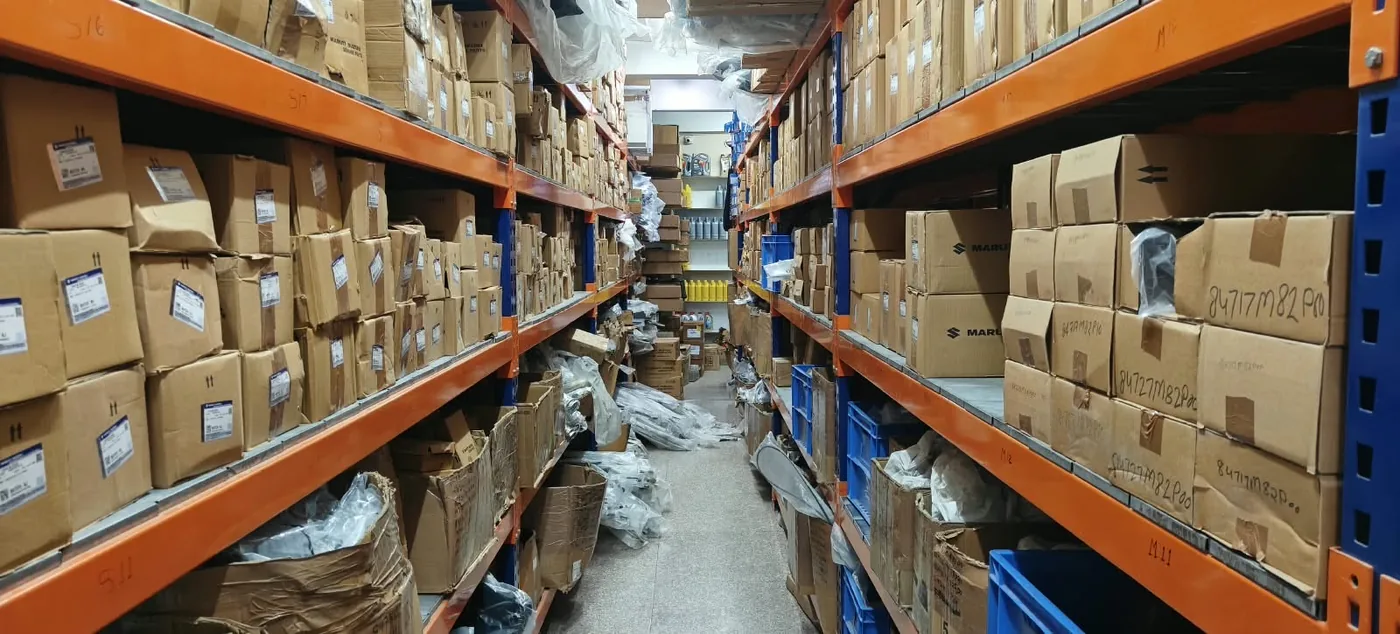 Genuine Moto Spares warehouse inventory