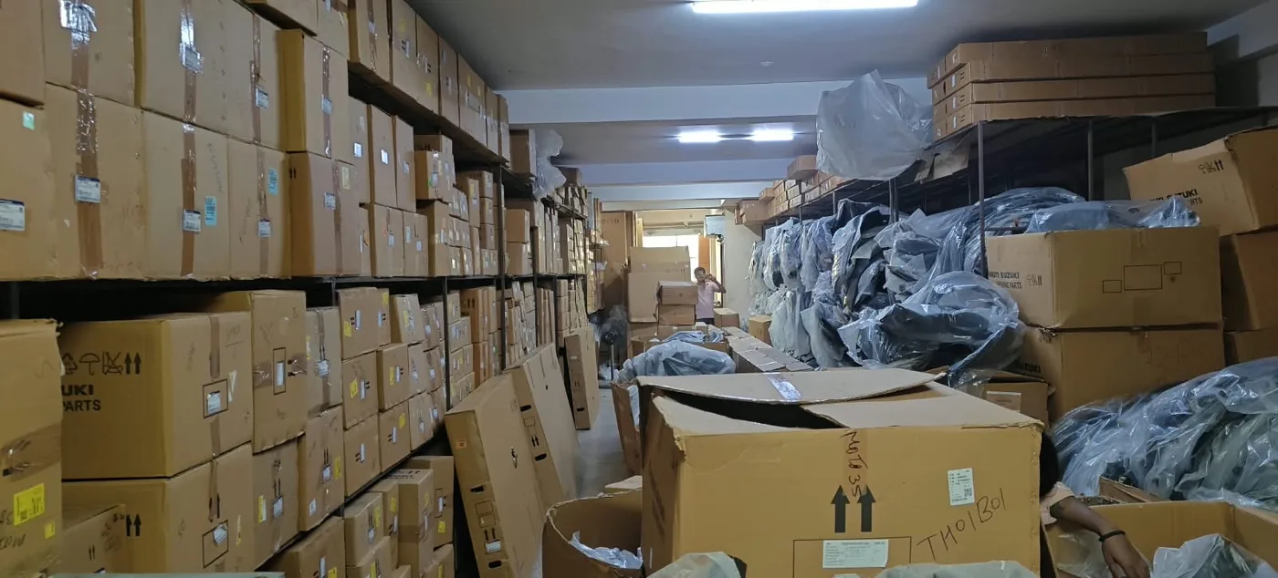 Full spare parts stock room